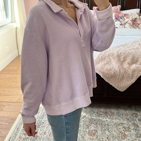 Vineyard Vines Polo Popover Sweatshirt purple color size XXL - Picture 6 of 11